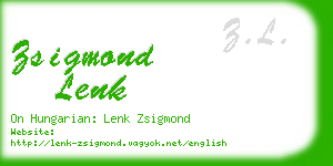 zsigmond lenk business card